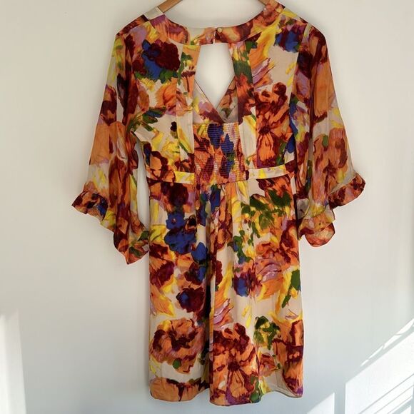 Maeve Floral Mini Dress - Multicolor - Picture 5 of 16